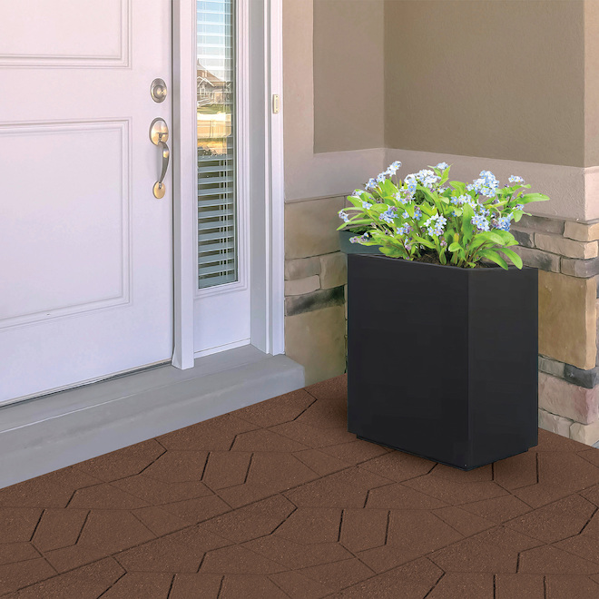 Rubberific 16-in x 16-in Brown Recycled Rubber Dual-Sided Paver