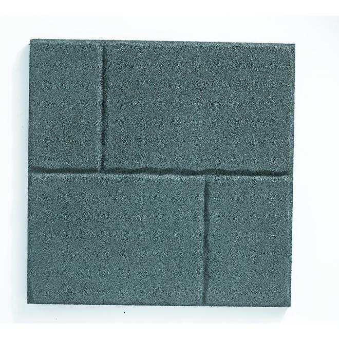 Rubberific 18-in Gray Cobblestone Paver