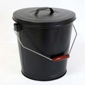 Style Selections 12-in Black Steel Ash Bucket with Lid