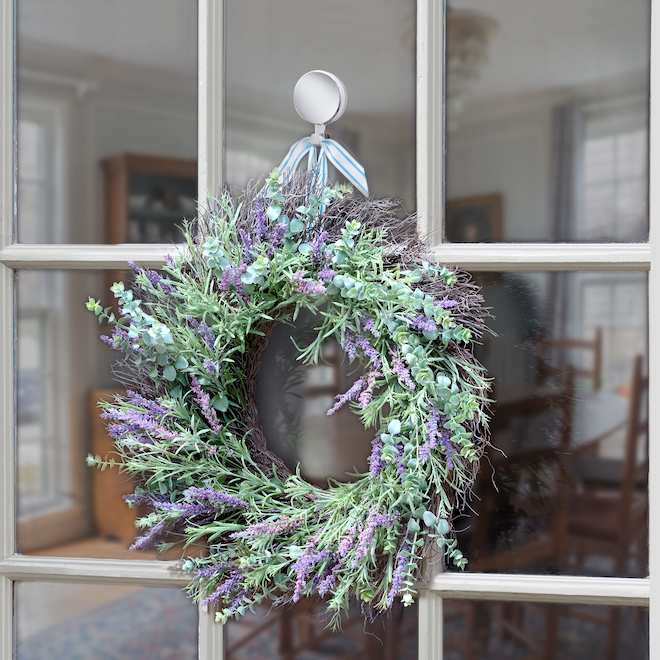 Christmas Wreath Hook - Metal - Silver - 2-Pack