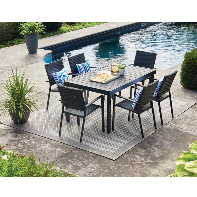 Landon & Co. 8 x 10-ft Grey Polypropylene Indoor/Outdoor Rug