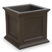 Mayne Fairfield 1-Pack - 20-in x 20-in - Espresso Resin Self-Watering Planter