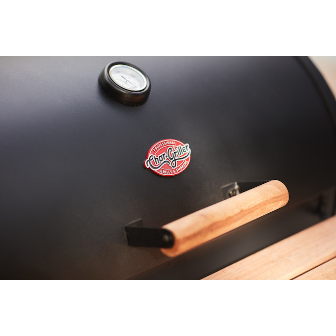Char-Griller Super Pro 30-in Black Barrel Charcoal Grill