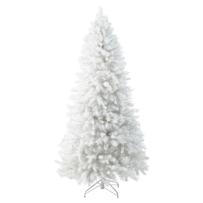 Holiday Living Jeffrey Prelit 7-ft Christmas Tree - 650 Clear Lights - 1159 Tips - White