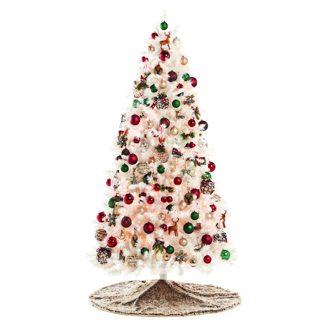 Holiday Living Jeffrey Prelit 7-ft Christmas Tree - 650 Clear Lights - 1159 Tips - White