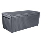 Keter 135 US Gallons Anthracite Grey Wicker Deck Box