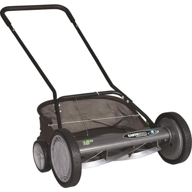 Earthwise 18-in Reel Mower with Trailing Wheels and Bag 1817-18EW