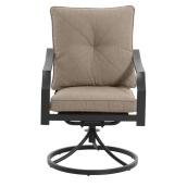 Style Selections Vinehaven Swivel Patio Dining Chair - 35.5-in x 27-in x 24-in - Set of 2 - Brown