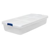 Hefty 52-qt Clear White Underbed Tote with Latching Lid