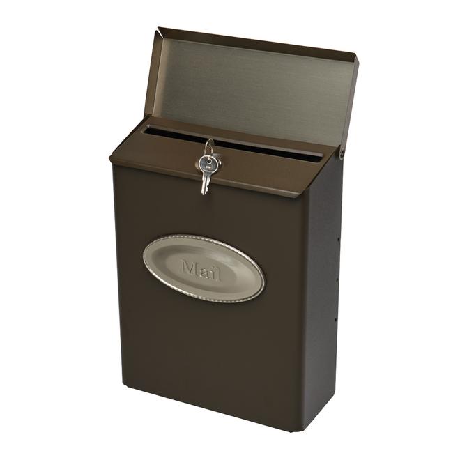 Gibraltar Mailboxes Designer Locking Wall Mount Bronze Mailbox