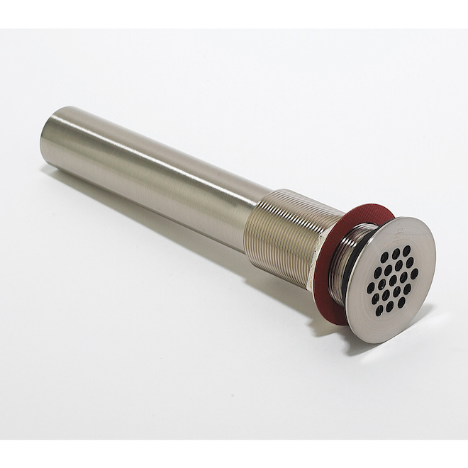 DECOLAV Universal Satin Nickel Grid Drain Decorative Sink Drain w/ Overflow