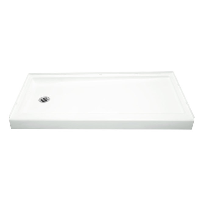 Sterling 30 x 60-in White Vikrell Left-Hand Drain Shower Base