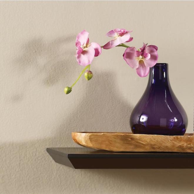 inPlace 19.09-in Black Wood Wall-Mounted Shelf