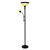 Oil-Rubbed Bronze Floor Lamp with Reading Light - 71.5-in