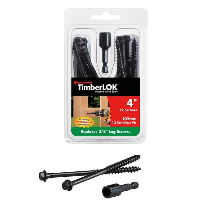 FastenMaster 12-Count 4-in Structural Wood Screws