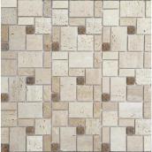 Tuiles murales autocollantes pierre naturelle/beige 12 po x 12 po