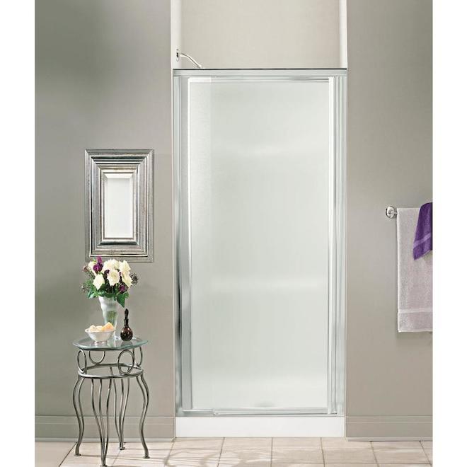 Sterling 27 12 In To 31 14 In Silver Framed Pivot Shower Door 1500d 31s Rona 1726