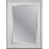 allen + roth 31.75-in x 43.75-in White Beveled Rectangle Framed Country Wall Mirror