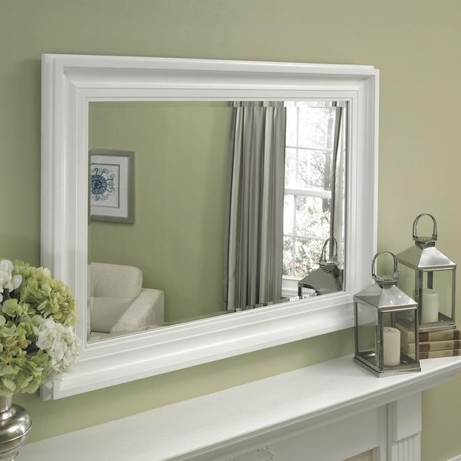 allen + roth 1-in W x 36-in H Round Black Framed Wall Mirror in the Mirrors  department at