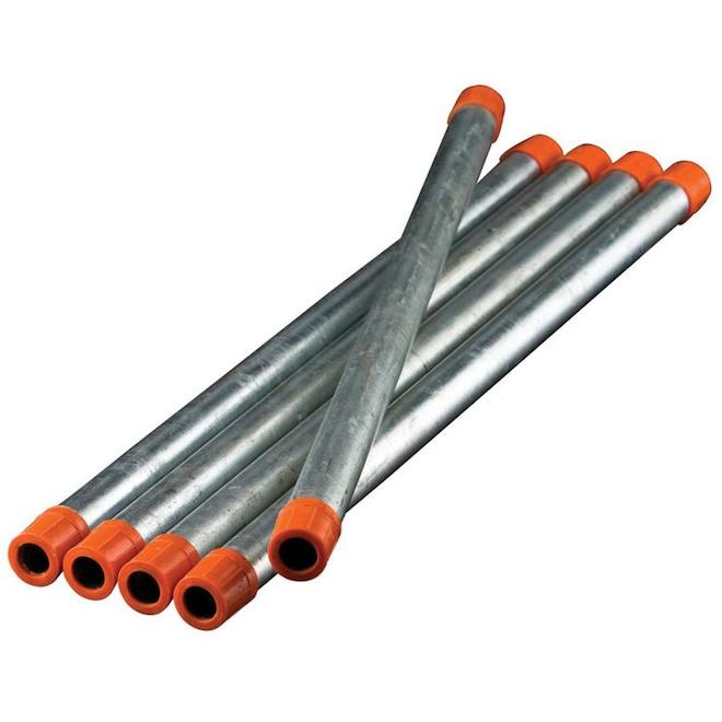 Aqua-Dynamic Galvanized Black Iron Pipe Nipple, Male Pipe Thread, 3/4 x  24-in