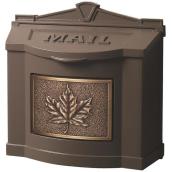 Gaines Manufacturing Lockable Wall Mailbox with Antique Bronze Leaf Template