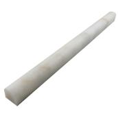 Avenzo 1-in x 12-in Avenzo Stone White Natural Stone Bullnose Trim