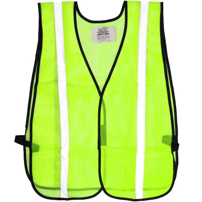 Gilet de sécurité en polyester vert lime (réfléchissant) Safety Works One  Size Fits All 817890