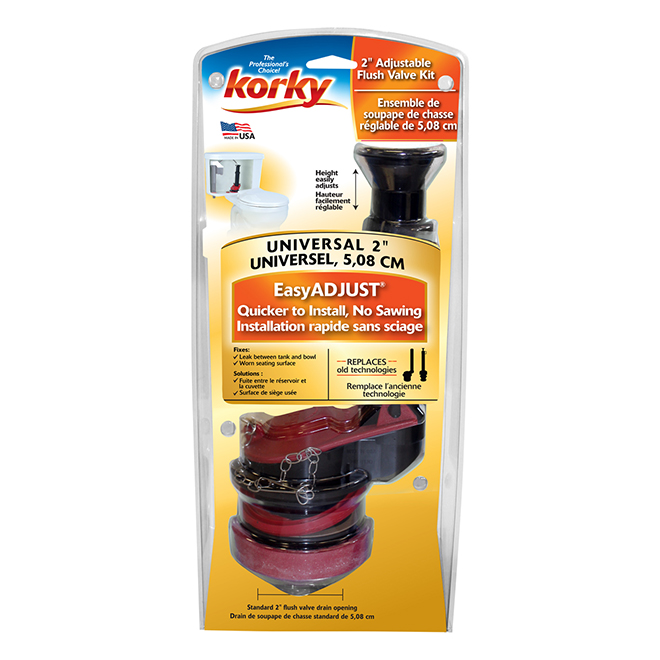 Korky Flush Valve Kit - Adjustable - Universal Fit - 7-in to 11 1