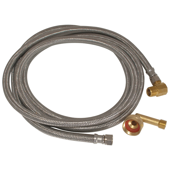 EASTMAN 3/8-in Dia x 8-ft 1800-PSI Braided Stainless Steel Compression  Dishwasher Connector 98824