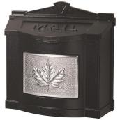 Gaines Manufacturing Lockable Wall Mailbox with Satin Nickel Leaf Template
