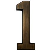 Gaines Manufacturing 4-in Solid Brass Number for SoftCurve Plaque