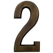 Gaines Manufacturing 4-in Solid Brass Number for SoftCurve Plaque