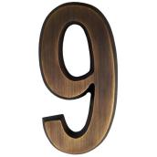 Gaines Manufacturing 4-in Solid Brass Number for SoftCurve Plaque