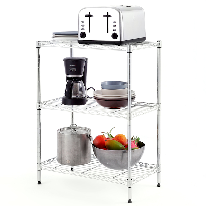 Style Selections 30.5-in H x 23-in W x 13.4-in D 3-Tier Steel ...
