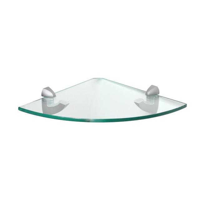 DOLLE Glassline 10-in x 10-in Corner Shelf