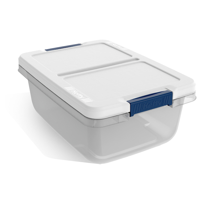 Hefty 15-qt Clear Tote with Latching Lid 7101HFT-10-111-4