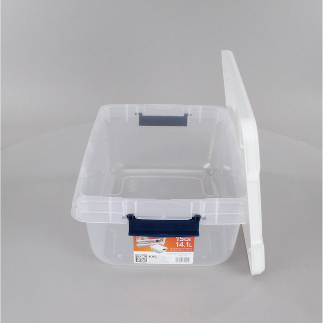 Hefty 15-qt Clear Tote with Latching Lid