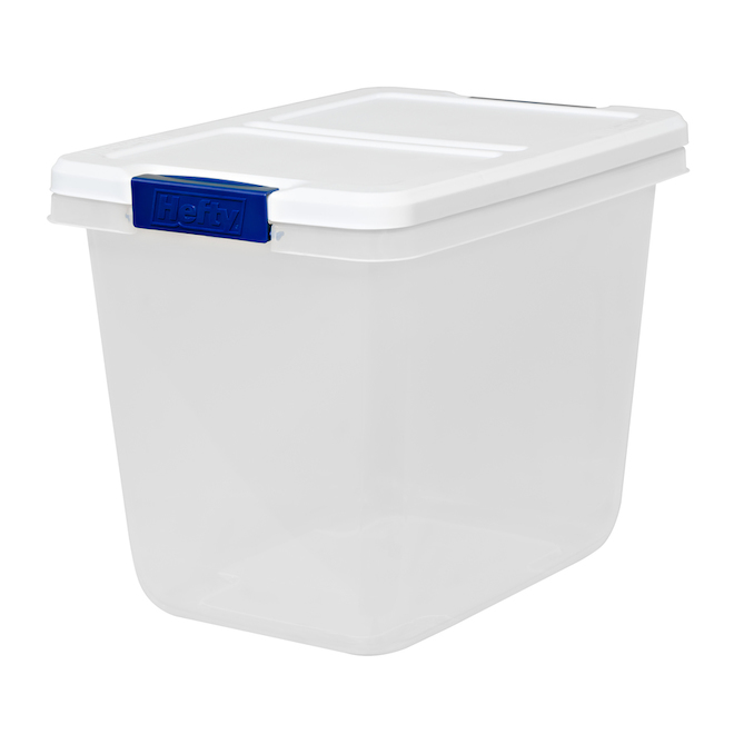 Sterilite Corporation 8-Pack Medium 18-Gallons (72-Quart) Clear  Weatherproof Tote with Latching Lid at