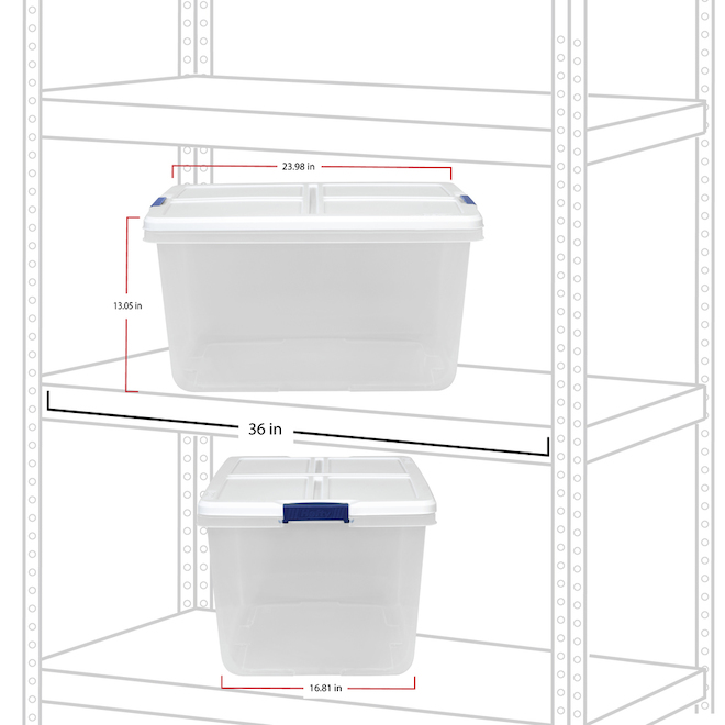 Hefty 16.5-Gal Clear Tote with Latching Lid