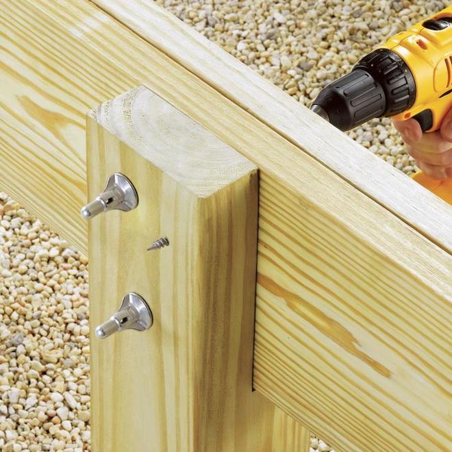 FastenMaster #0 Vis à bois pour structures ThruLOK argentées