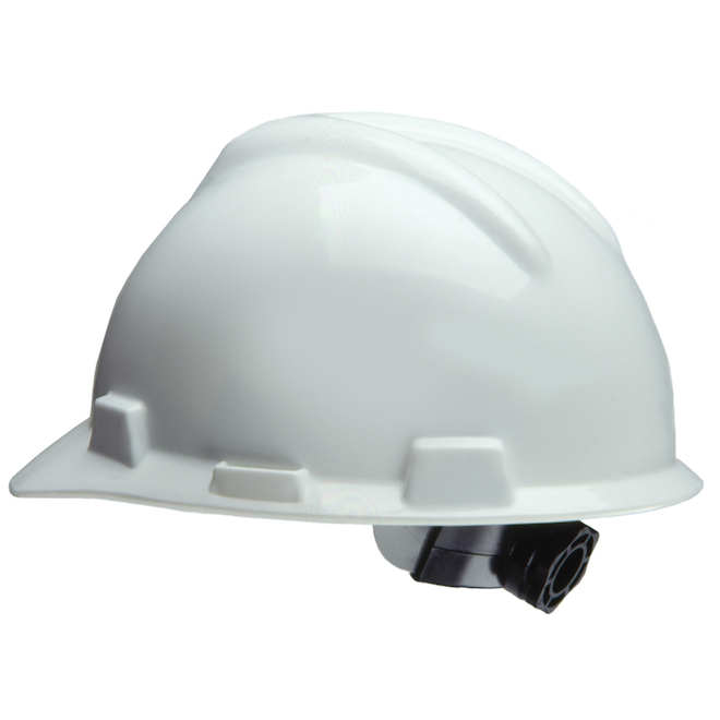 Casque de sécurité blanc à cliquet à réglage rapide de Safety Works