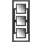 Miroir triple encadrement d'Image 2000 brun espresso 2 tons
