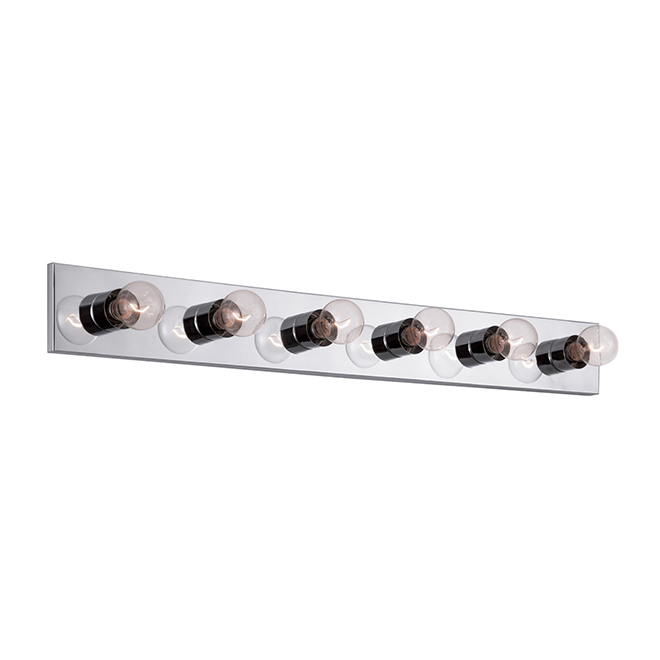 Wall Sconce for Vanity - 36'' - 6 Lights - Chrome