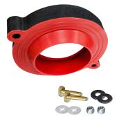 Korky Wax-Free Toilet Seal Kit - Rubber Material - Red - Universal Fits - Round - Metal Hardware - Adjustable