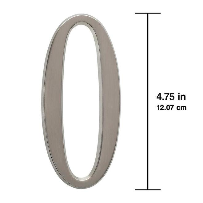 Whitehall 5-in Satin Nickel Number Zero