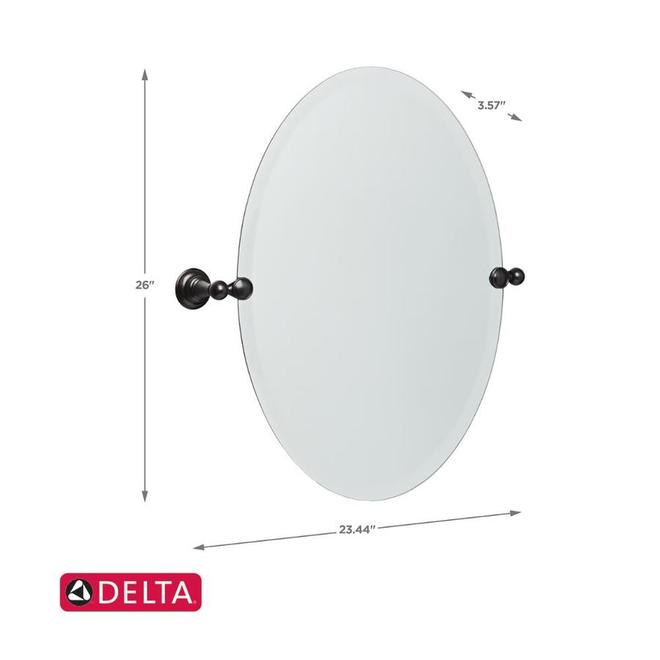 DELTA Providence Oval Rubbed Bronze Bathroom Mirror 134442 | RONA