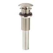 DECOLAV Universal Satin Nickel Push Button Decorative Sink Drain with Overflow