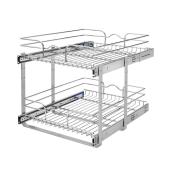 Rev-A-Shelf 17.75-in W x 22-in D x 19-in H 2-Tier Metal Pull Out Basket