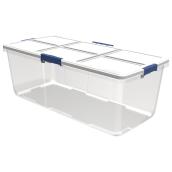 Hefty 25-Gal Clear Tote with Latching Lid