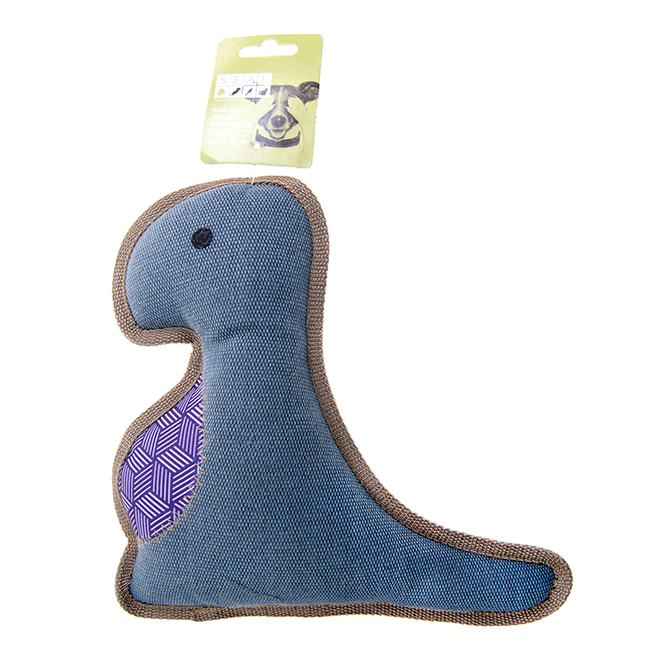 blue dinosaur dog toy